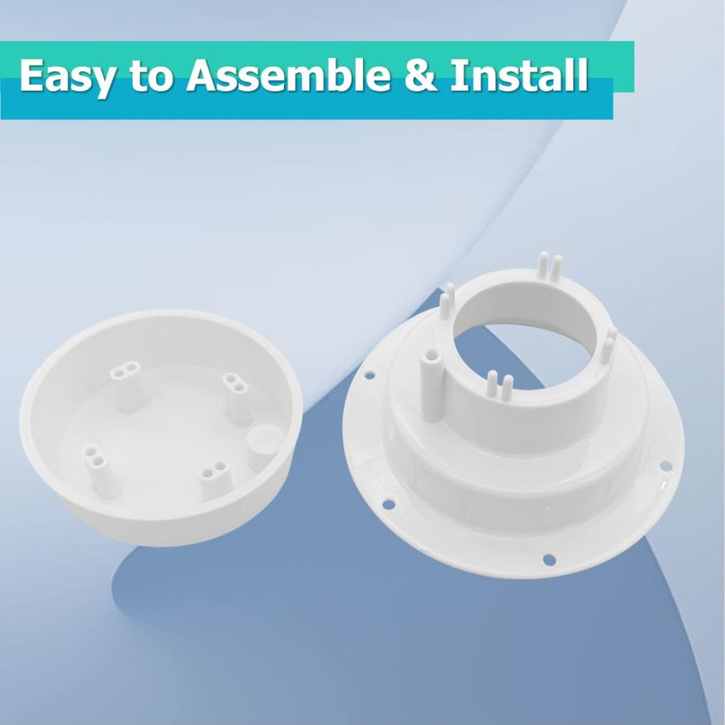 RV Plumbing Vent Caps 2 Pcs White Plastic Z414
