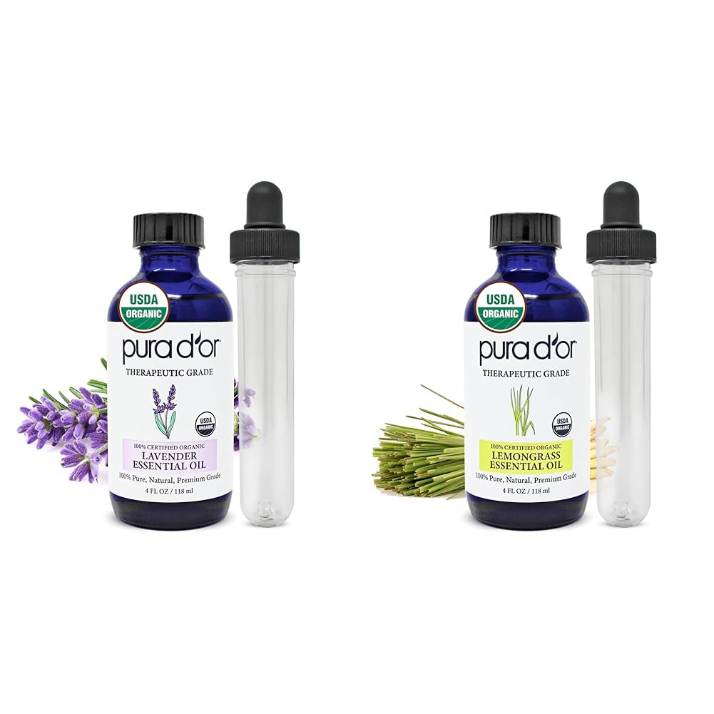 Organic Lavender & Lemongrass Essential Oils Bundle G393423