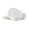 White 12 Piece Bone China Dinnerware Set U7560
