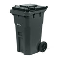 27 Gallon Wheeled Plastic Trash Can with Lid J113
