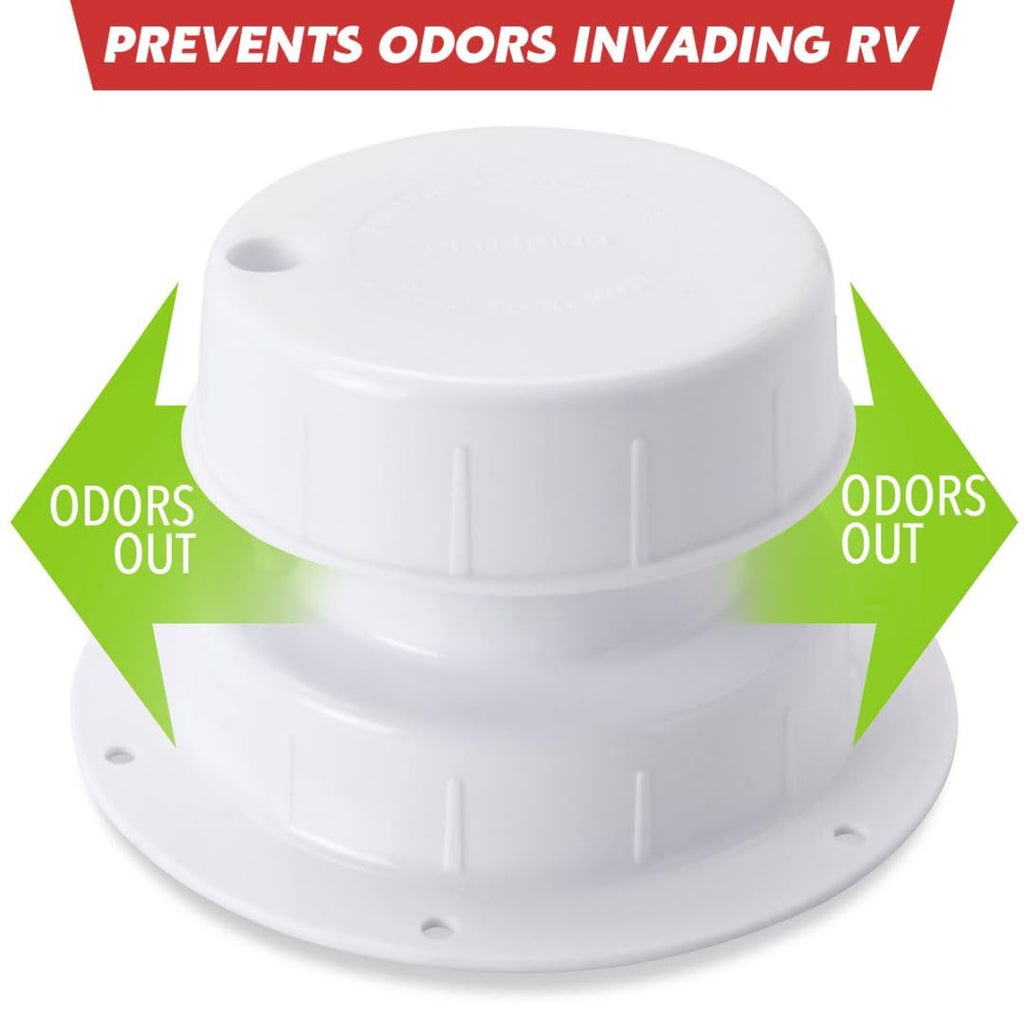 RV Plumbing Vent Caps 2 Pcs White Plastic Z414