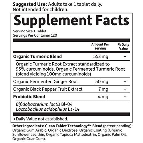 120 Tablets Turmeric Curcumin Supplement U401