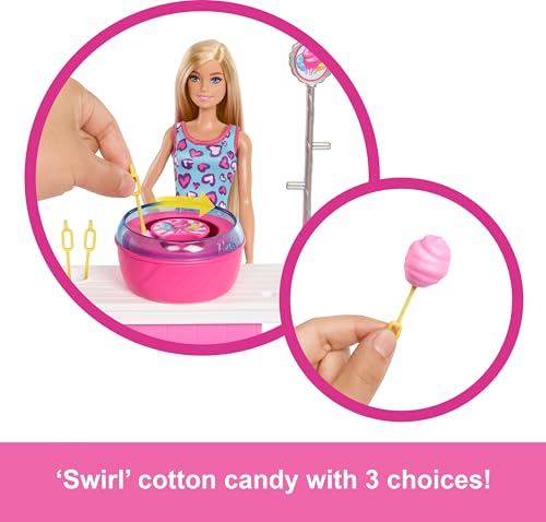 Doll & Cotton Candy Game Booth Playset with 20 Accessories R989
