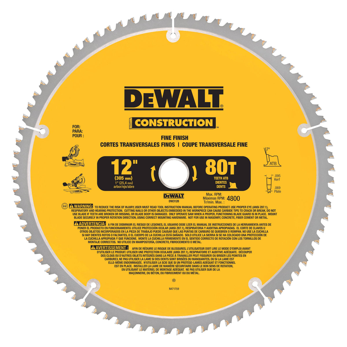 12in Circular Saw Blade Z52198