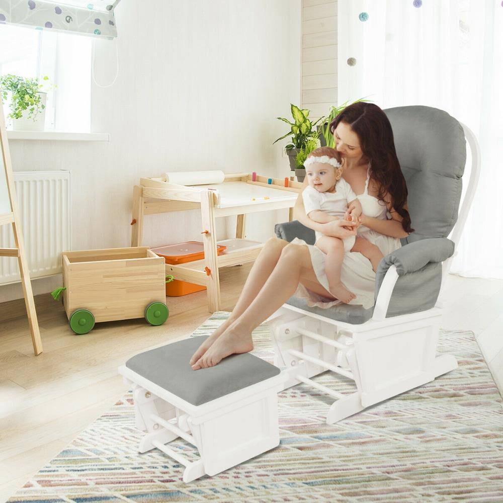 Gray Rubber Rocking Chair Set T445