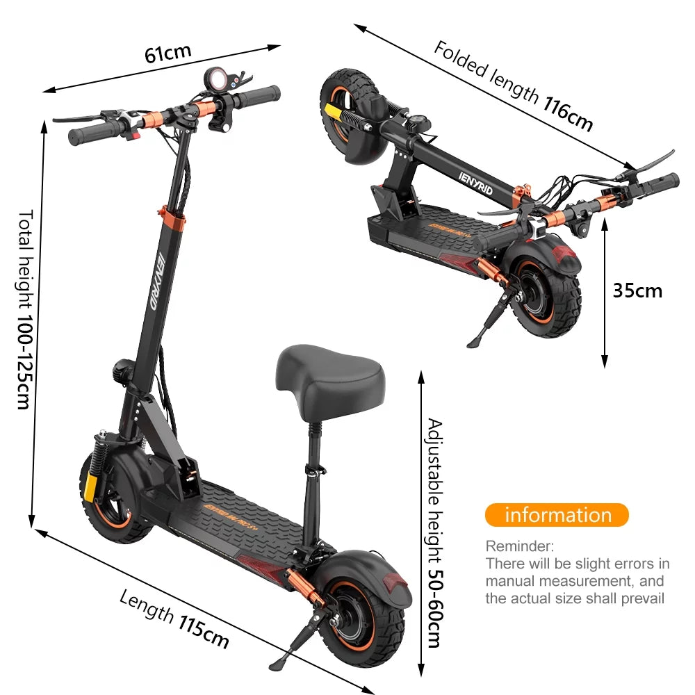 800W Foldable Electric Scooter with Seat H121