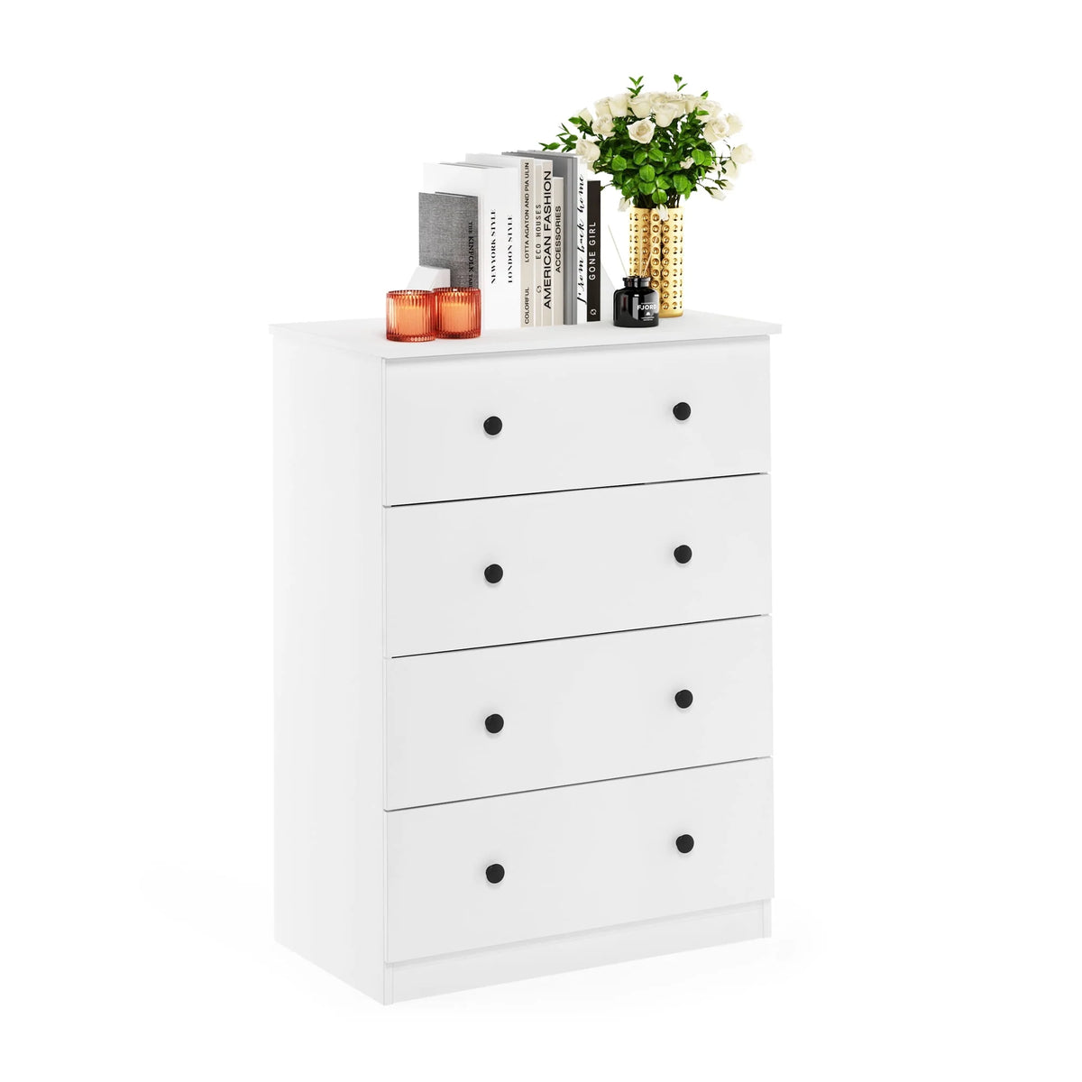 4 Drawer White Dresser P7642