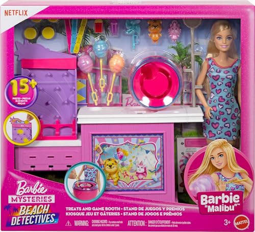 Doll & Cotton Candy Game Booth Playset with 20 Accessories R989