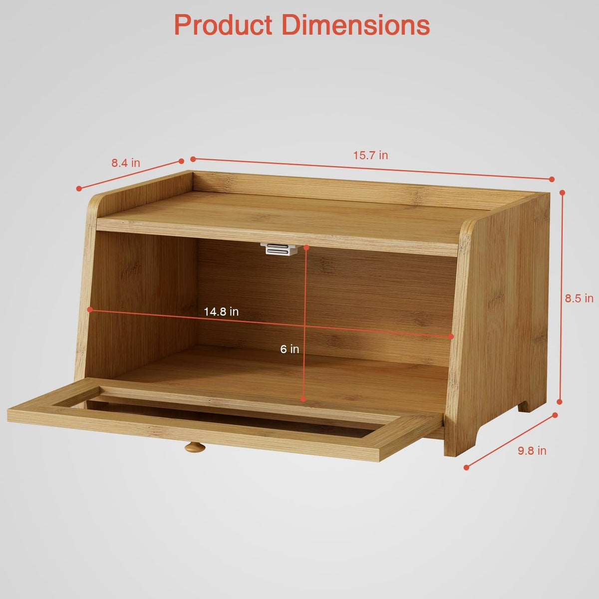 Wood Bread Box with Window Z291