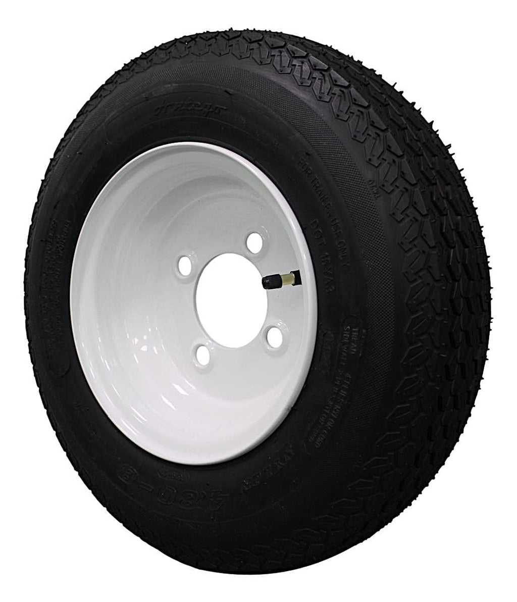 4.80-8 Trailer Tire & Wheel 4 Lug Galvanized P168