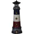 15" Tall Waterproof Resin Lighthouse Lamp with 360° Rotating LED J42651