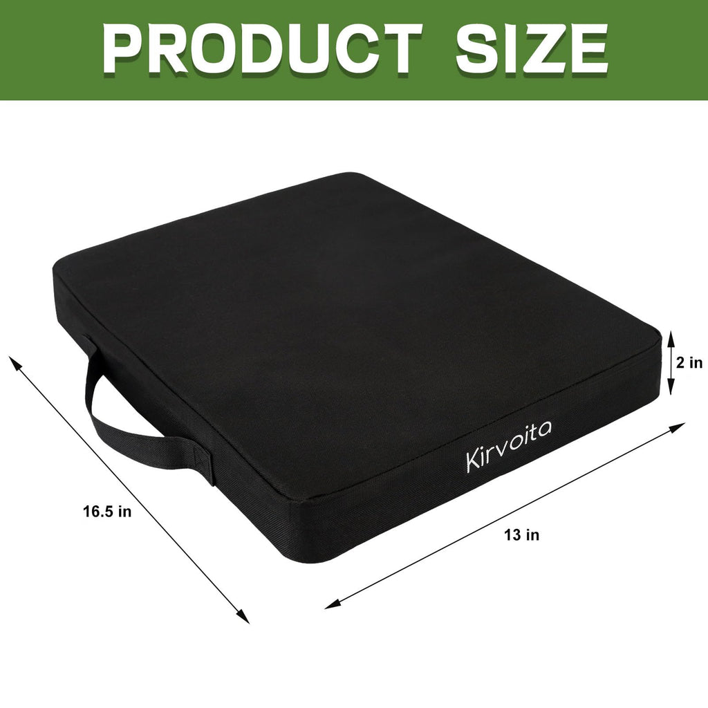 Black 2 Pack Waterproof Oxford Stadium Seat Cushions U820801