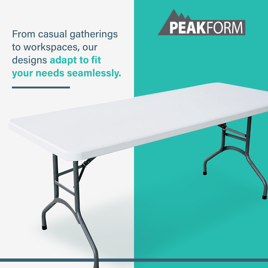 White 6 Foot Folding Multipurpose Table R900
