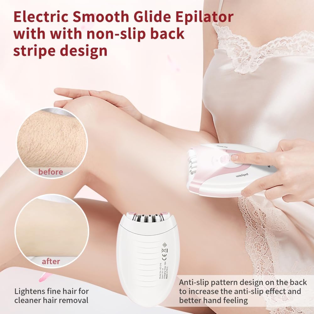 Facial Epilator with LED Light Two Speed Hair Removal Device V650411