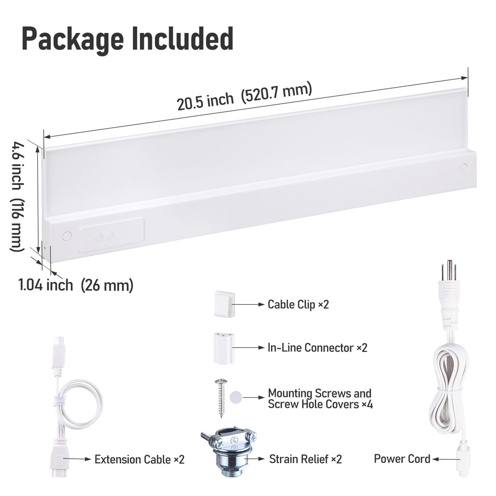 2-Pack Ultra-Slim LED Under Cabinet Lighting K151