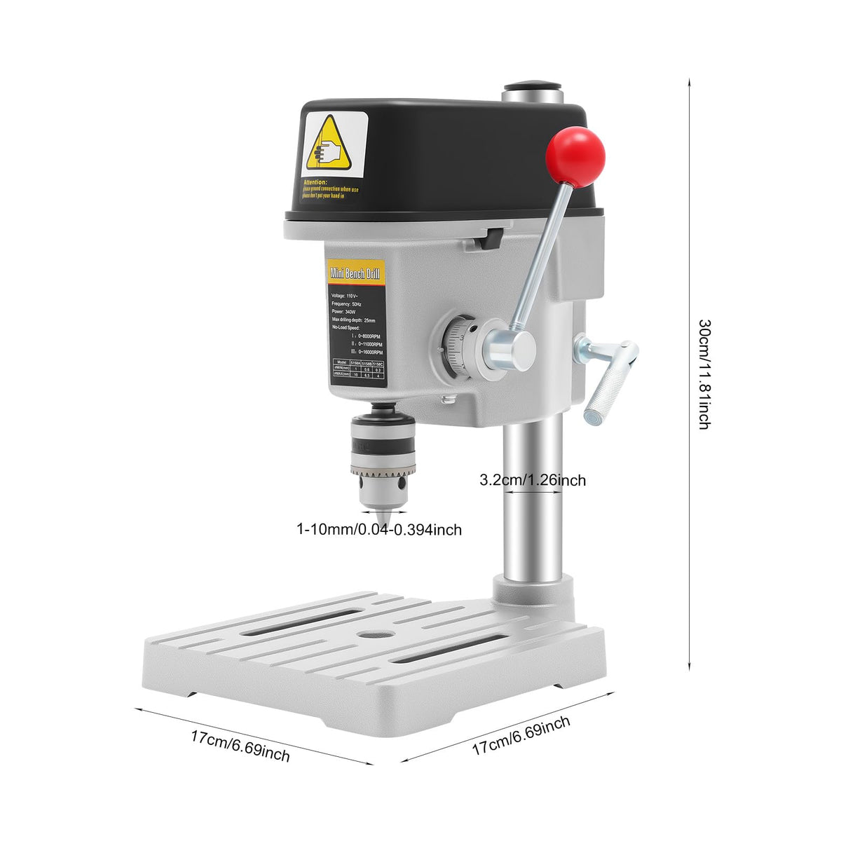 Mini Portable Corded Benchtop Drill Press P9359