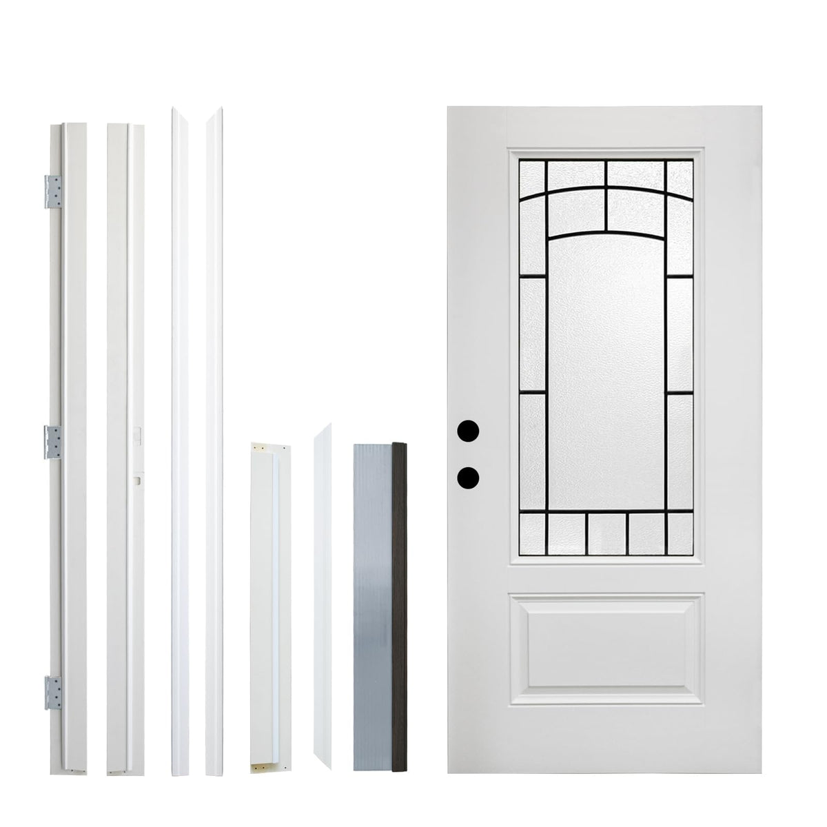 36 x 80 Smooth Fiberglass Entry Door with Brickmould I27695
