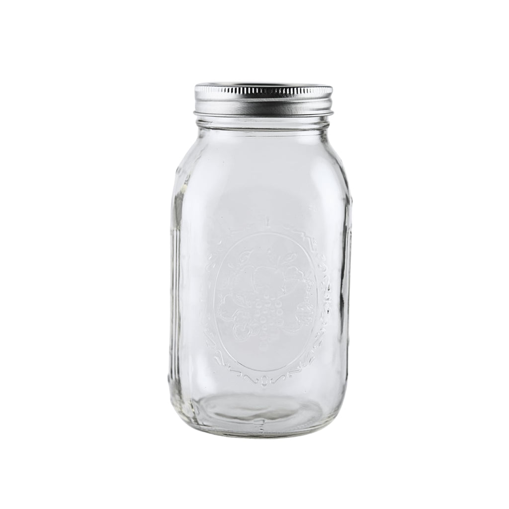 16oz Regular Mouth Glass Mason Jars with Lids & Bands, Set of 12 K1747