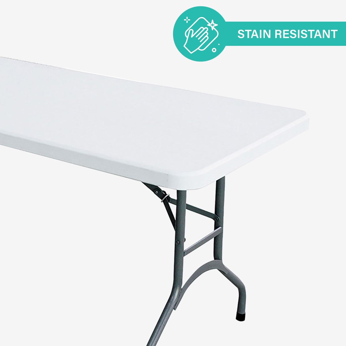 White 6 Foot Folding Multipurpose Table R900