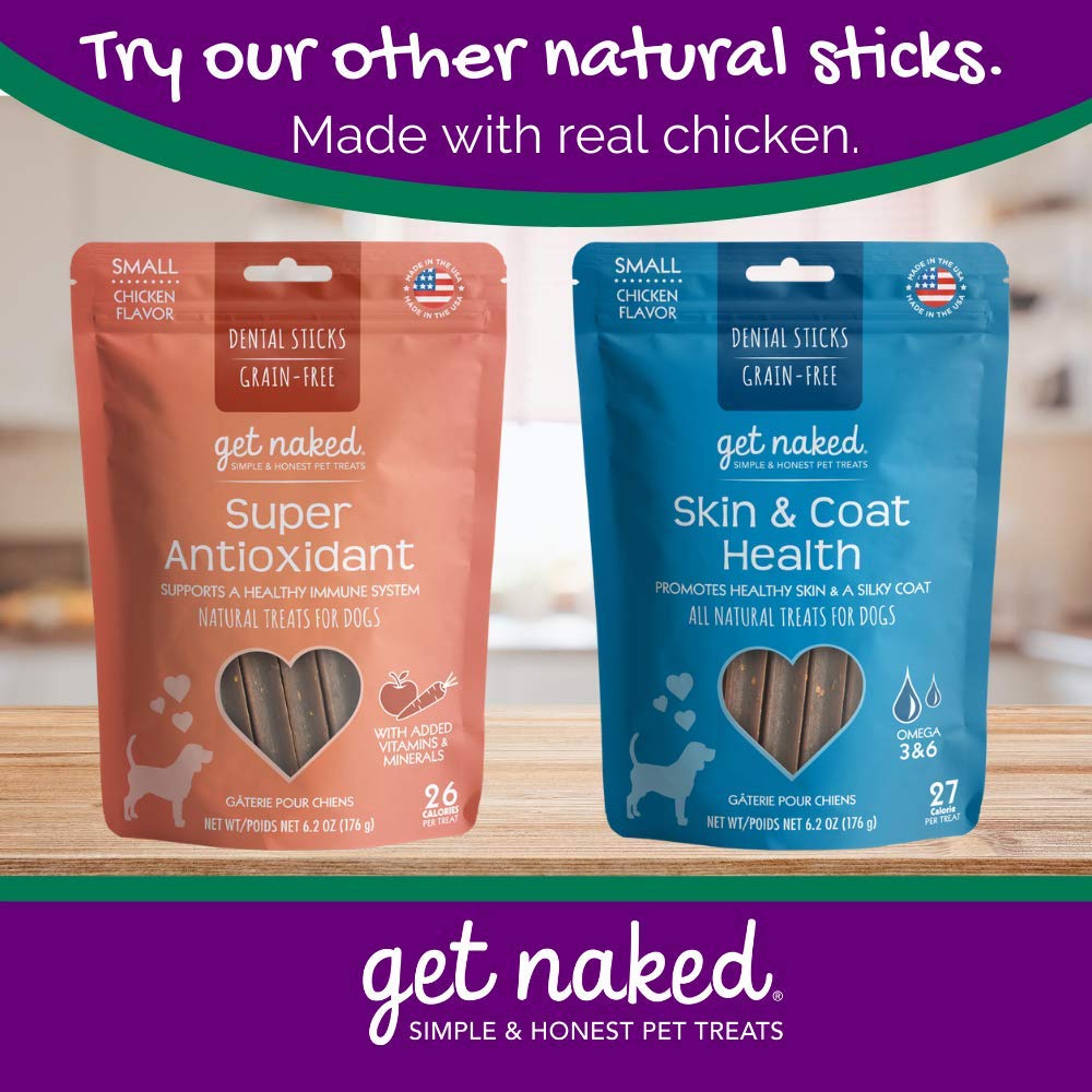 Grain-Free Dental Chew Sticks for Small Dogs, 6.2 oz Z6546