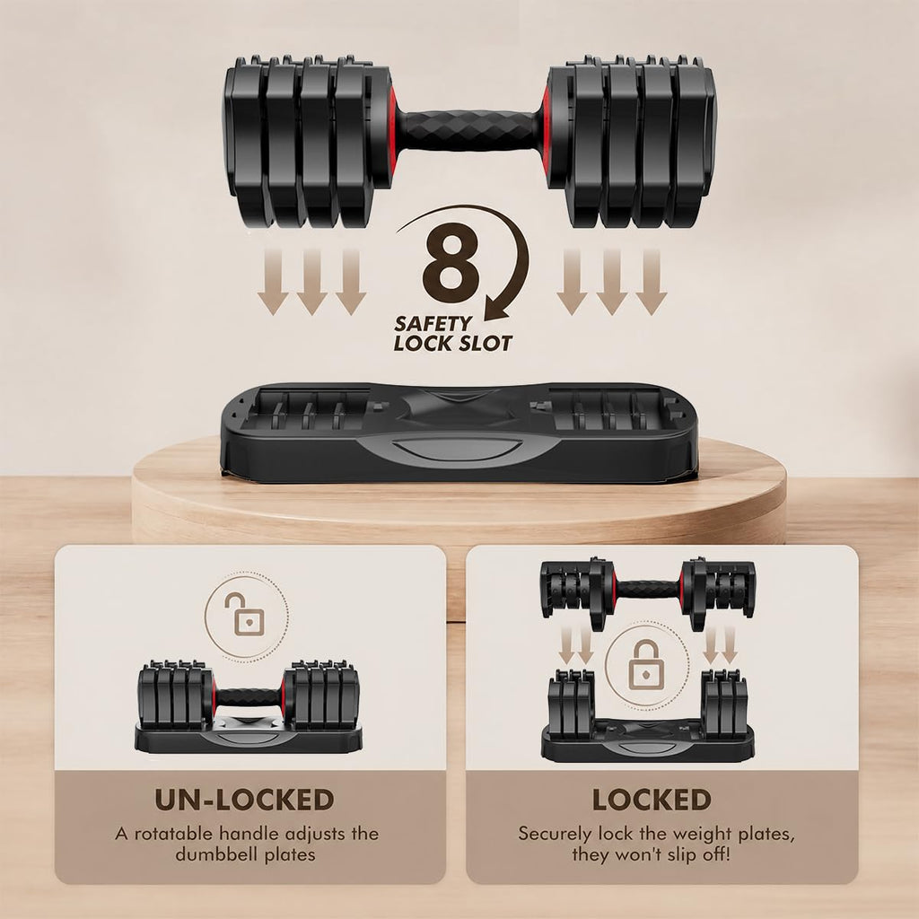 25 lb Adjustable Dumbbell Set G68530