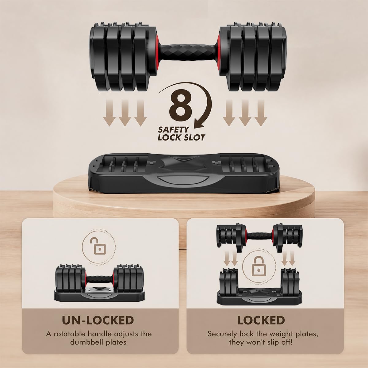 25 lb Adjustable Dumbbell Set G68530