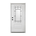 36 x 80 Smooth Fiberglass Entry Door with Brickmould I27695
