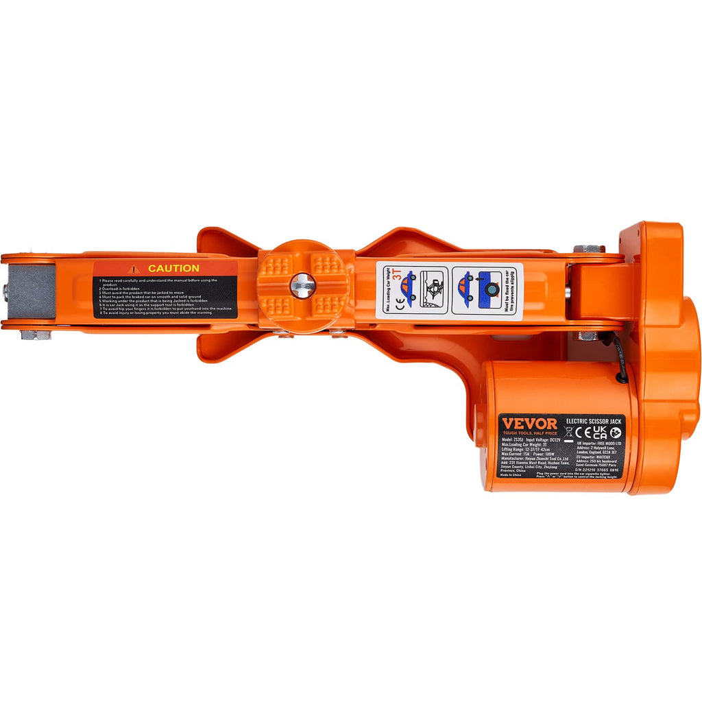 12V Electric Scissor Car Jack 3 Tons with Impact Wrench J858