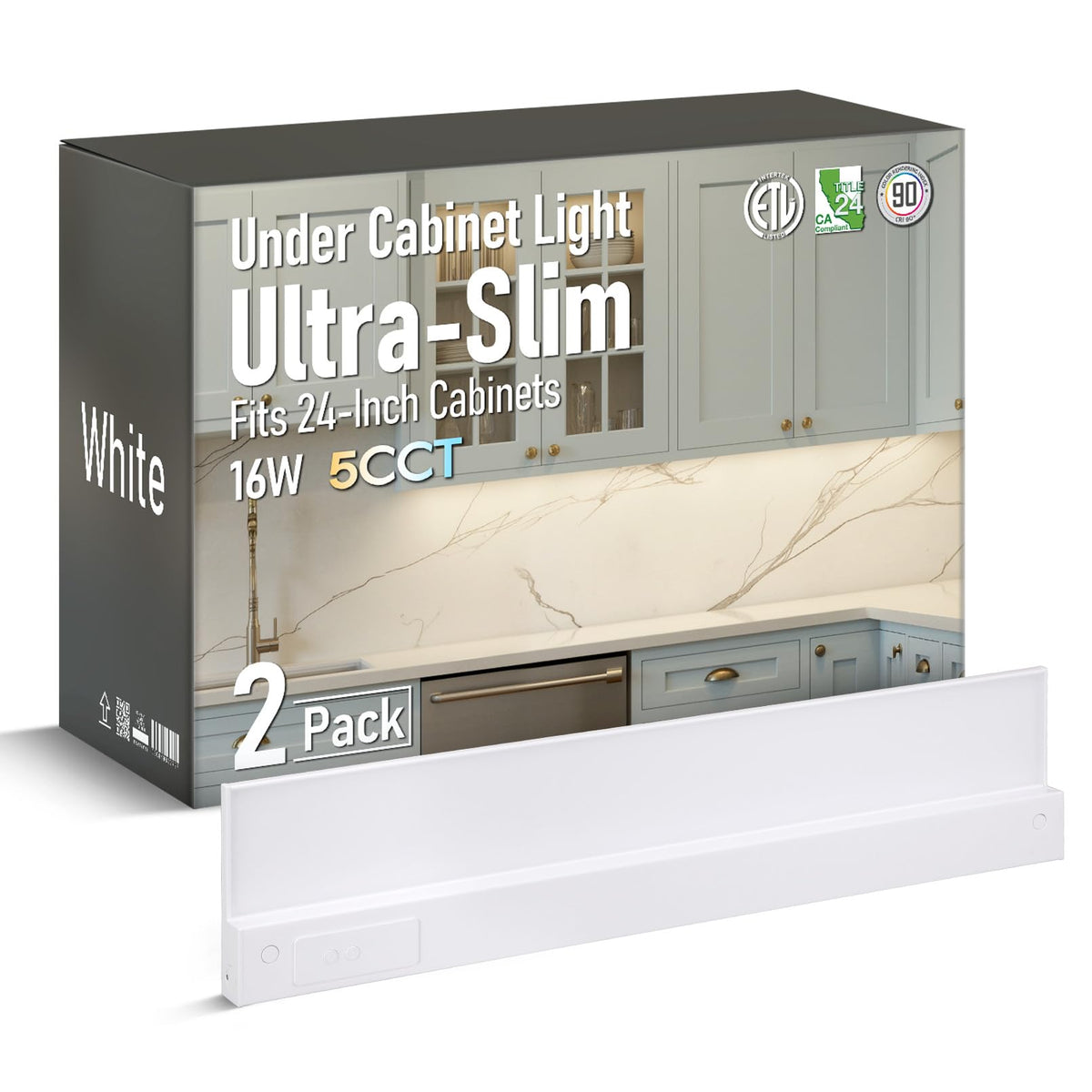 2-Pack Ultra-Slim LED Under Cabinet Lighting K151