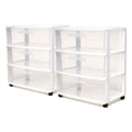 White 3-Tier Storage Cart 2 Pack U5534