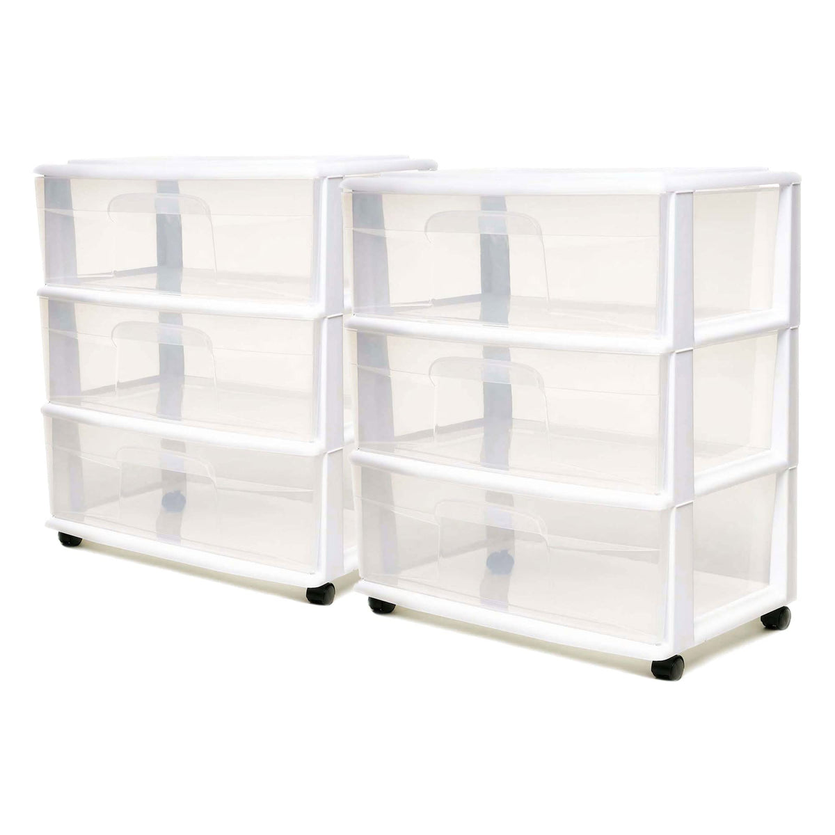 White 3-Tier Storage Cart 2 Pack U5534