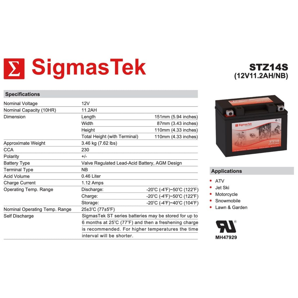SLA Motorcycle Battery Q196