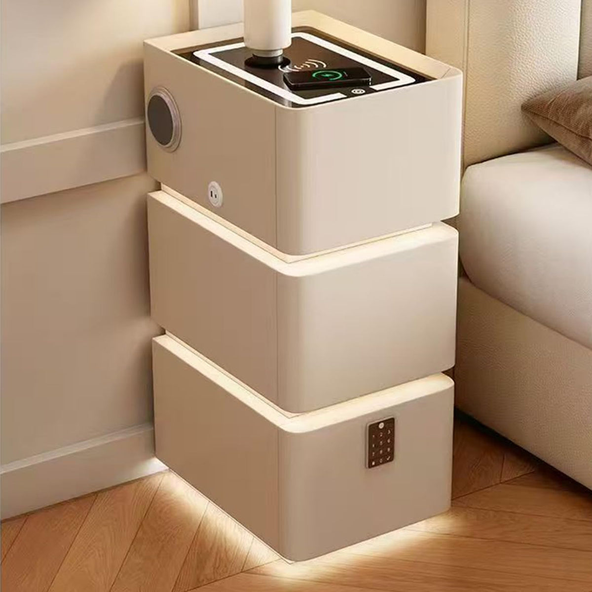 Narrow Nightstand with 3 Drawers S204578