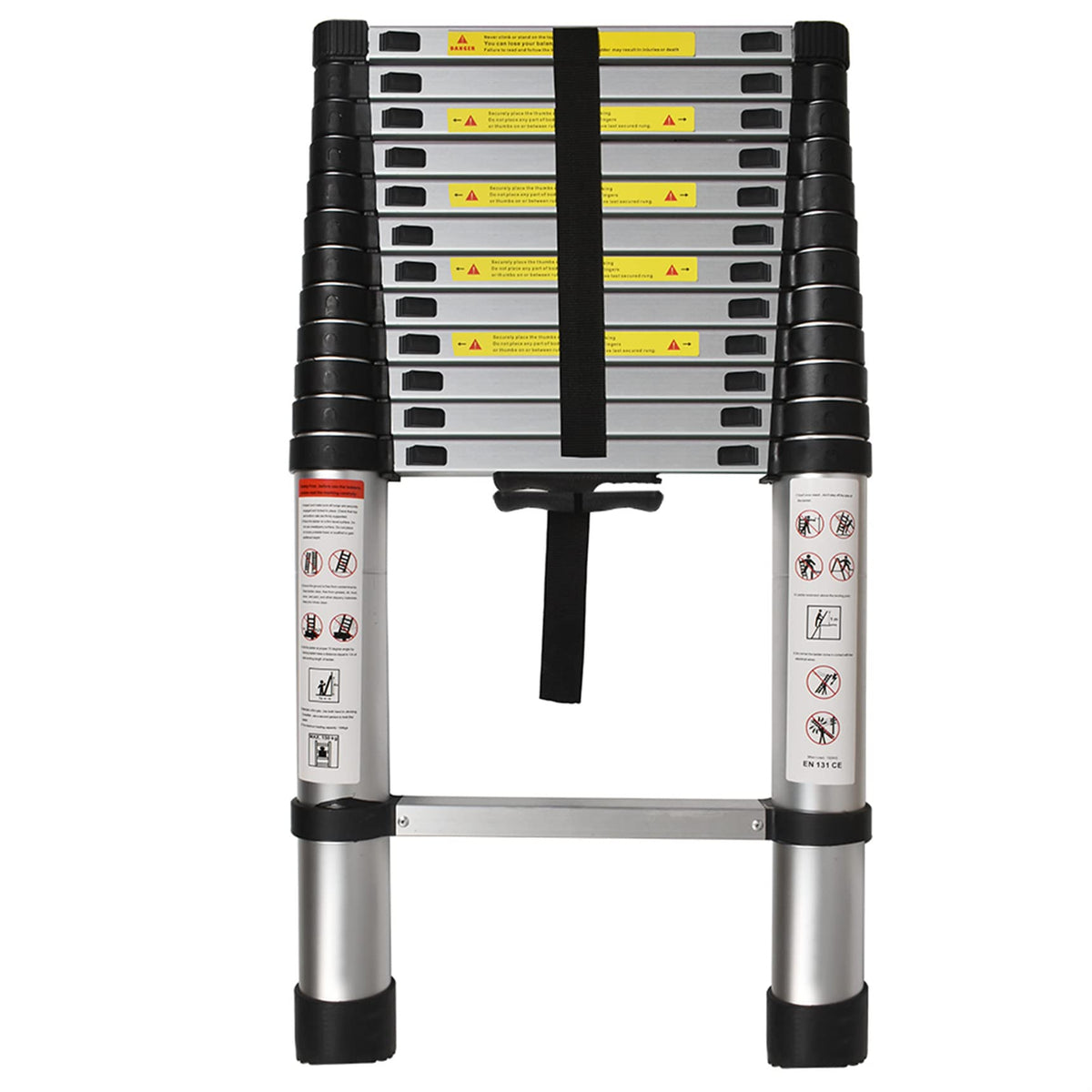 14.5 FT Aluminum Telescoping Ladder 330LB Capacity J8689