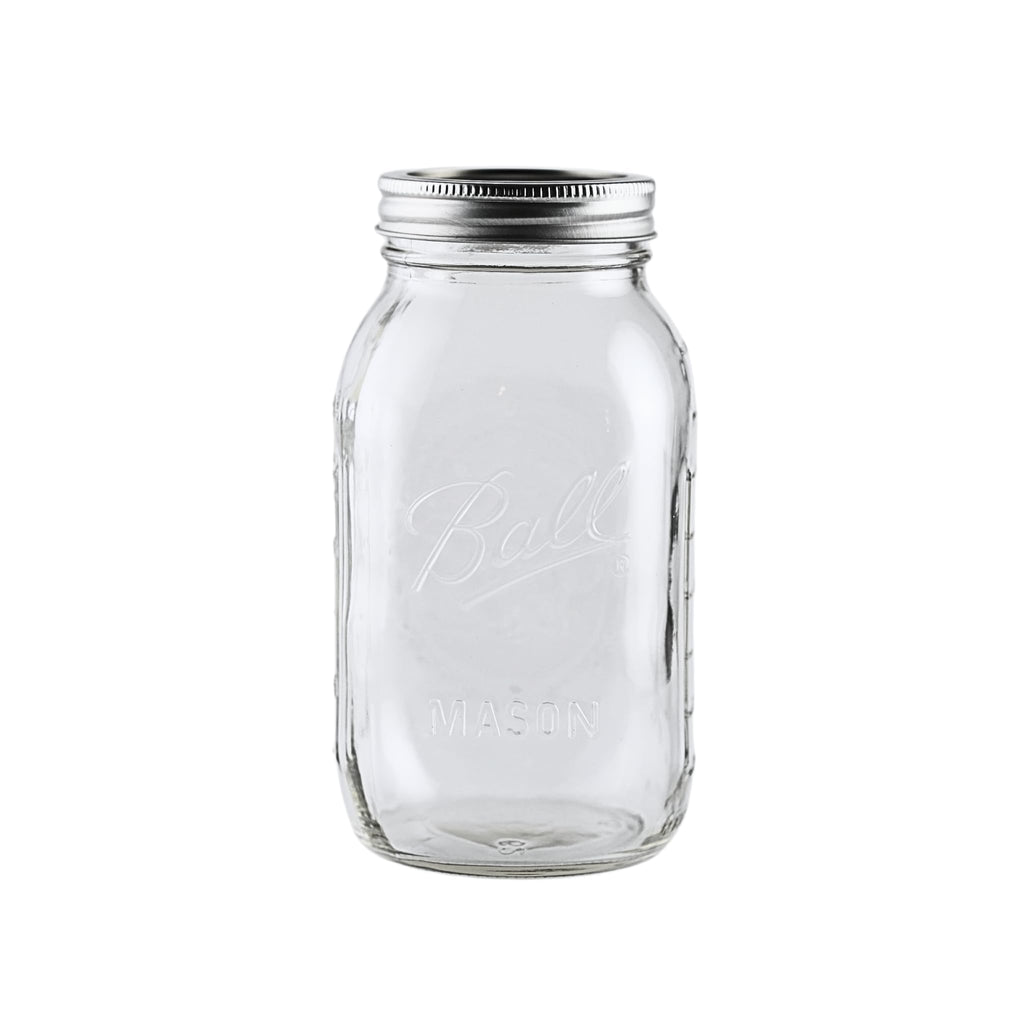 16oz Regular Mouth Glass Mason Jars with Lids & Bands, Set of 12 K1747