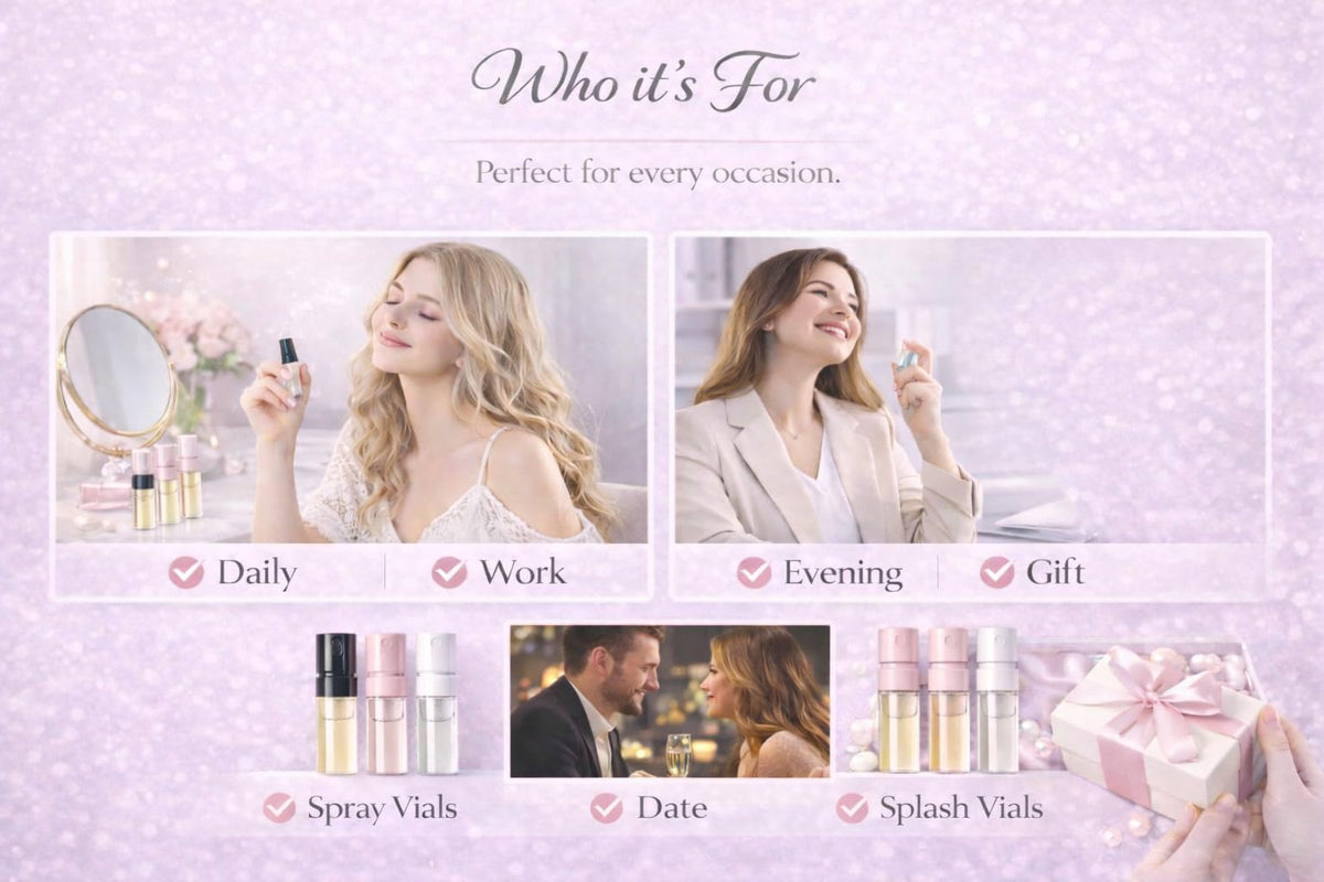 Perfume Discovery Set 10-Piece Fragrance Mini Vial Sampler Kit X8861