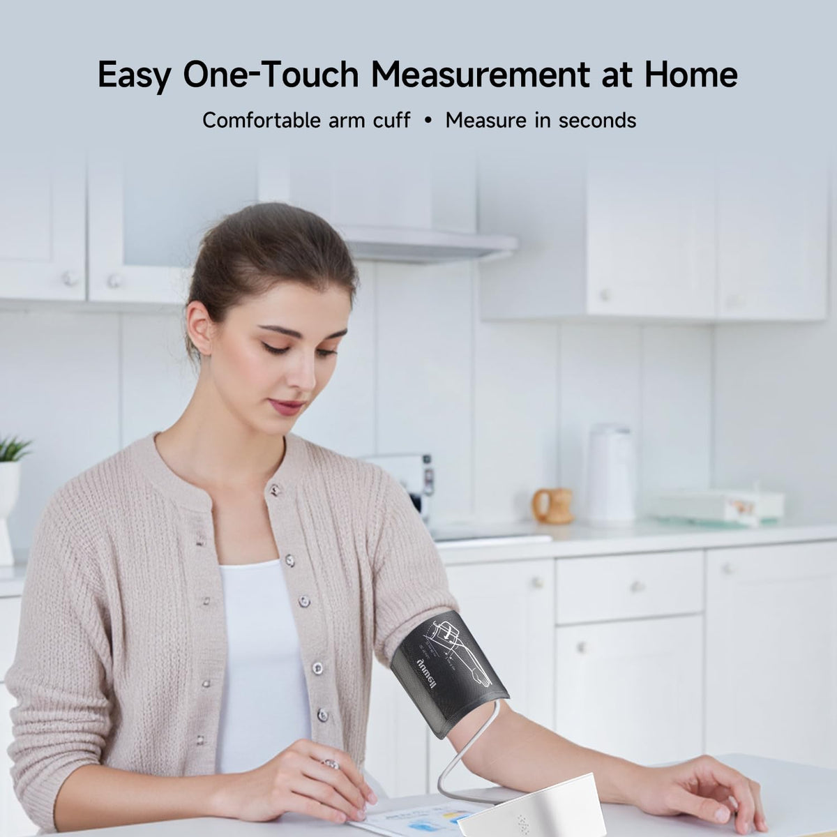 Automatic Upper Arm Blood Pressure Monitor with Adjustable Cuff O105
