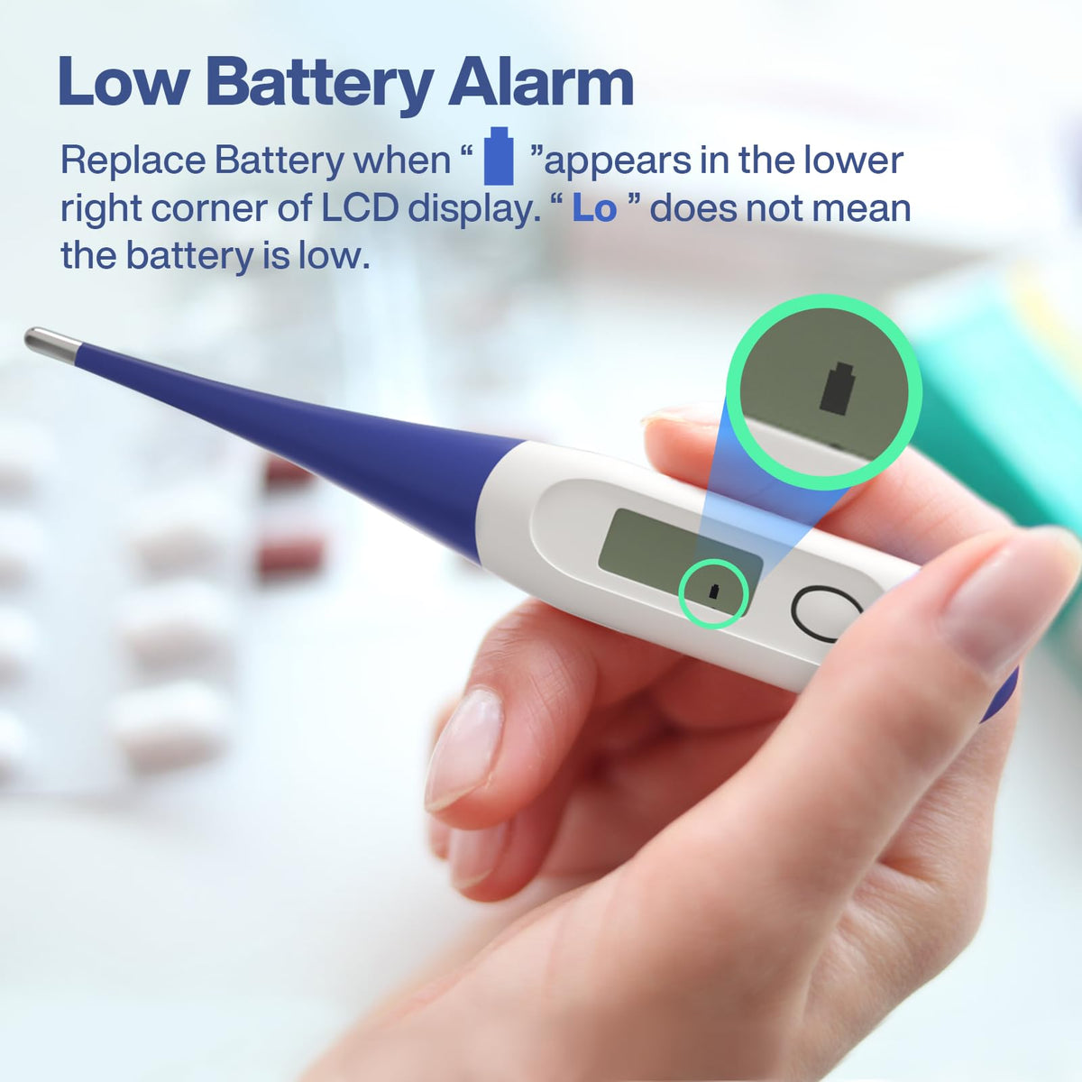 Digital Thermometer Dark Blue B1949
