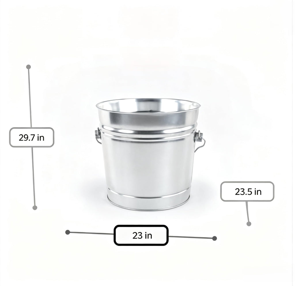 6 Gallon Galvanized Steel Storage Can with Locking Lid Q2752