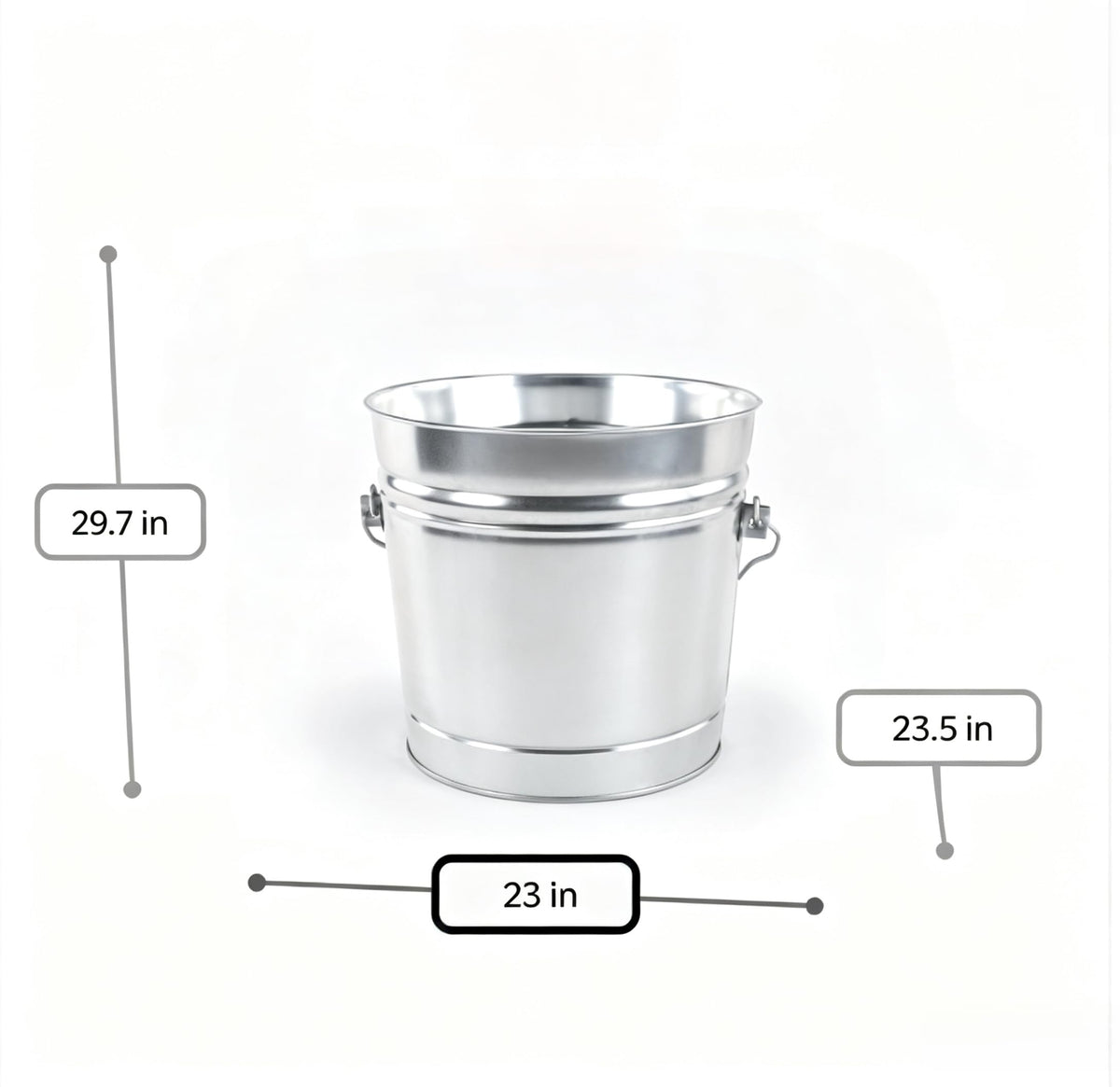 6 Gallon Galvanized Steel Storage Can with Locking Lid Q2752