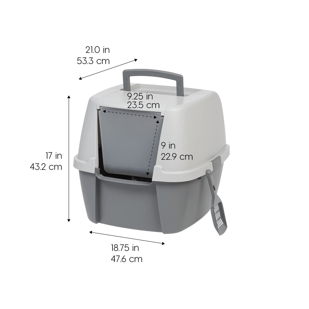 Large Front Door Cat Litter Box Gray P72567