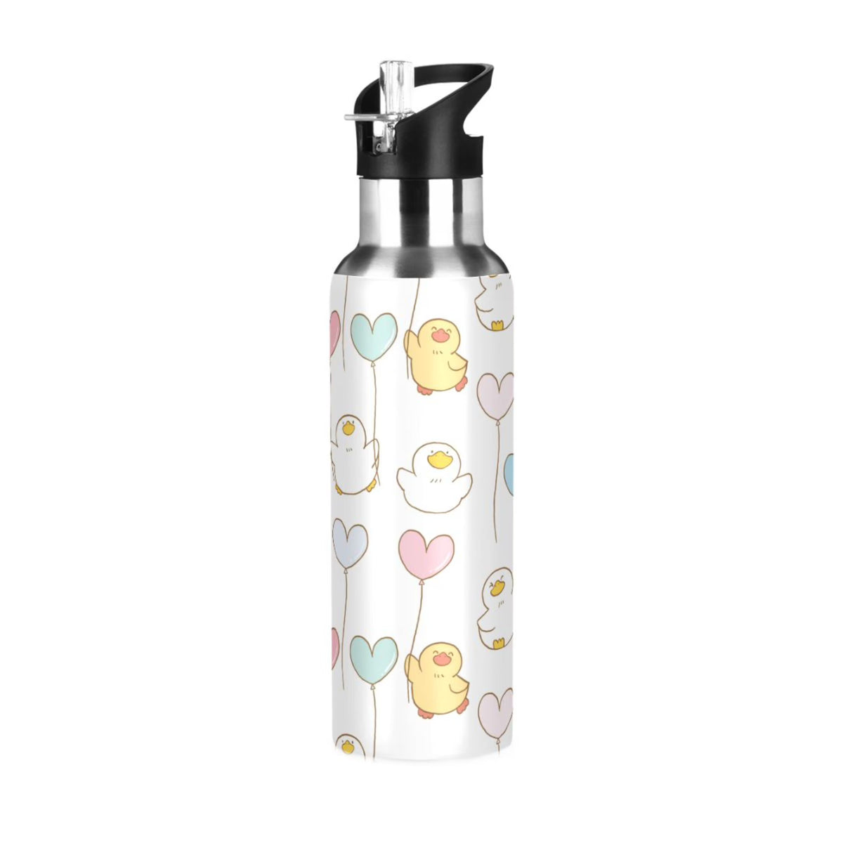 20 OZ Stainless Steel Vacuum Insulated Water Bottle with Straw Lid H746529