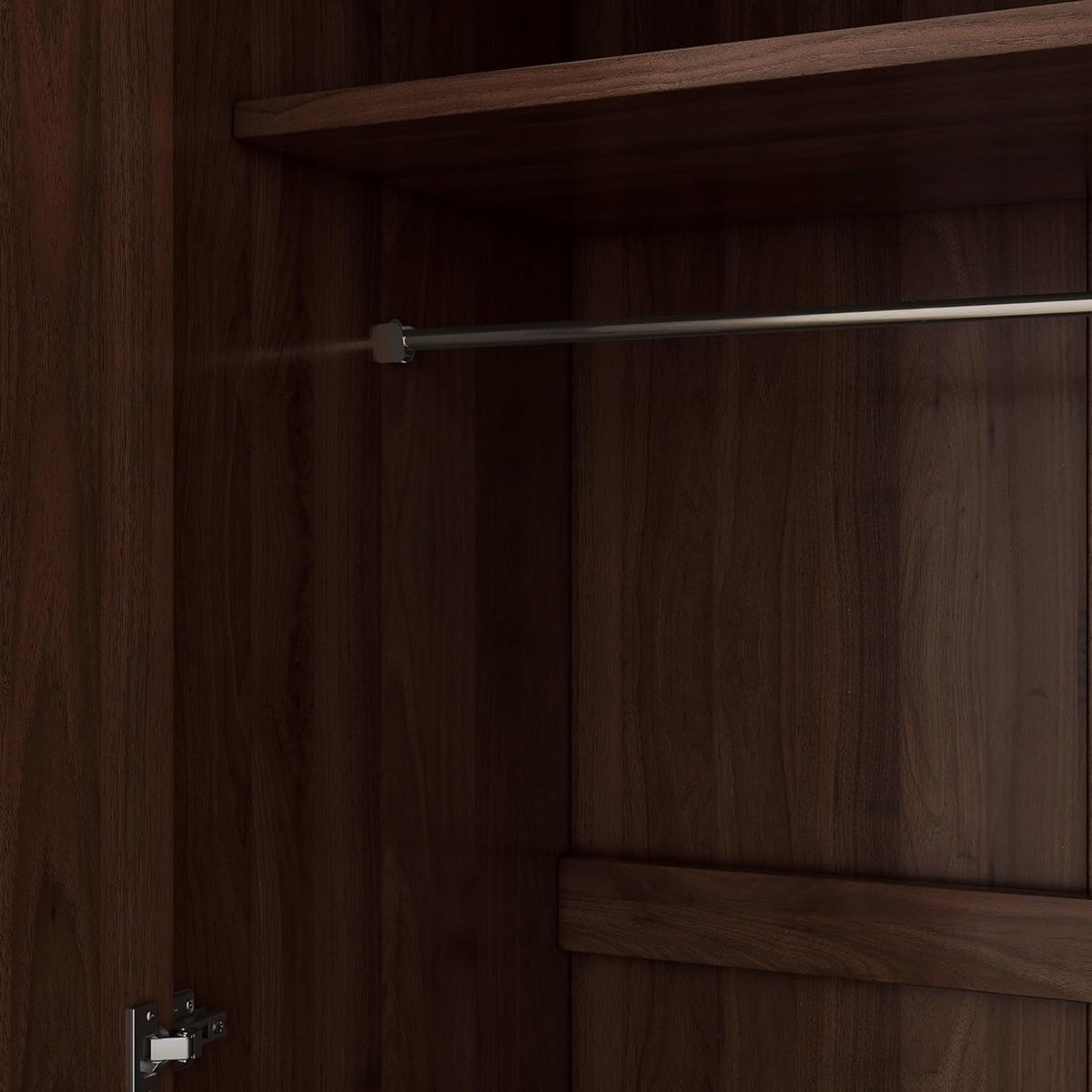 2-Door Wooden Wardrobe Armoire with 3 Storage Shelves B626980