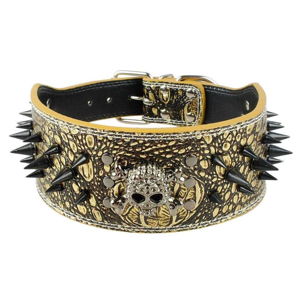 3 Inch Spiked Studded Leather Dog Collar H959837