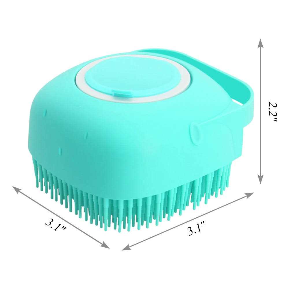 Dog Bath Brush with Shampoo Dispenser U634