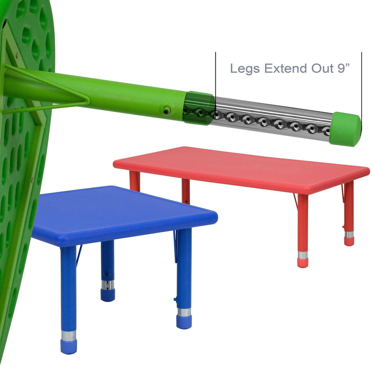 Blue Plastic Height Adjustable Activity Table N9937