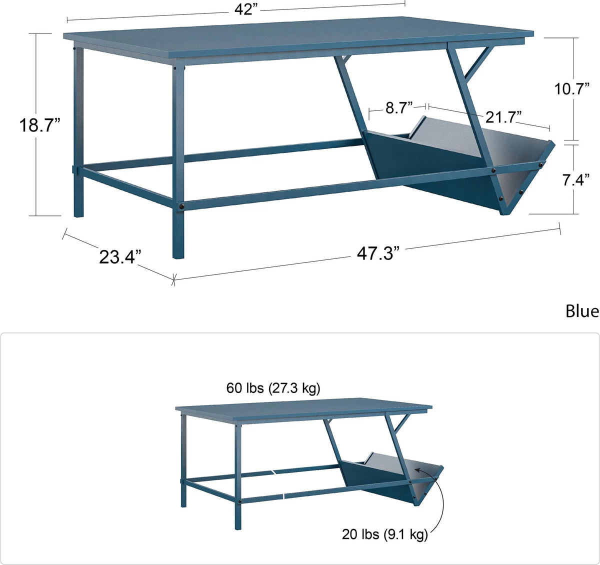 Blue Coffee Table W5914