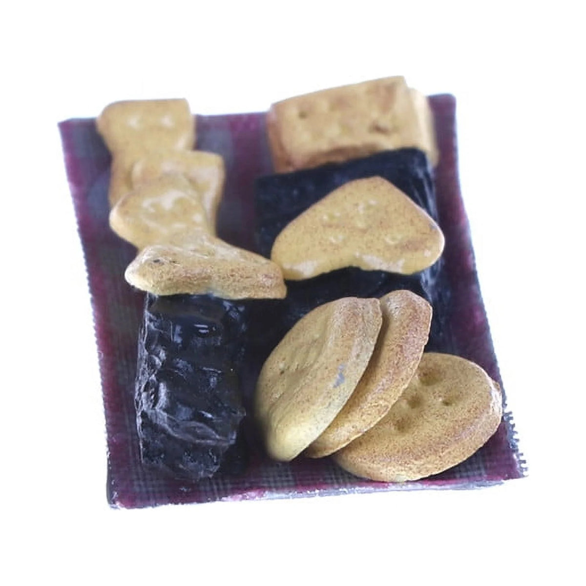 1:12 Dollhouse Miniatures Plastic Plate of Cookies Biscuit Kitchen Food Decor I640286