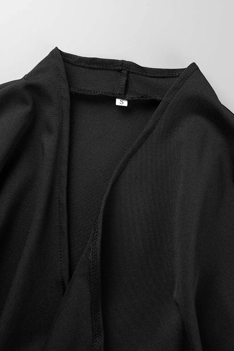 Casual Solid Patchwork Turndown Collar Outerwear B1013