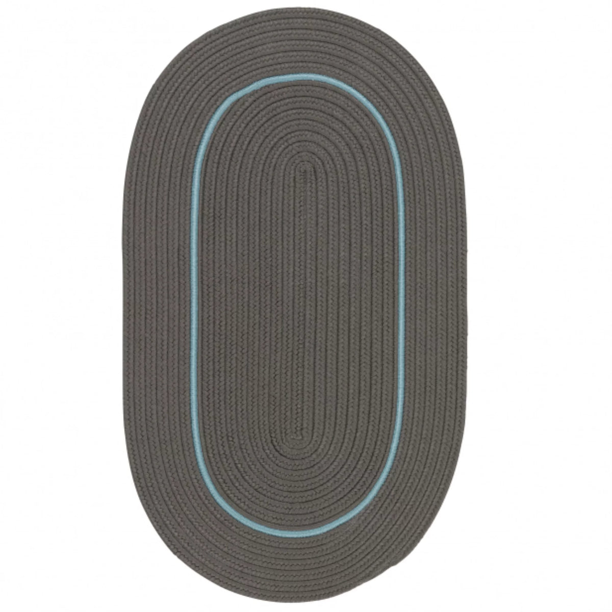 Grey 8x10 Accent Border Rug B20678